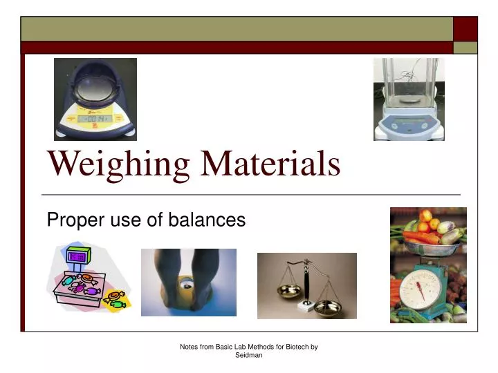 weighing materials