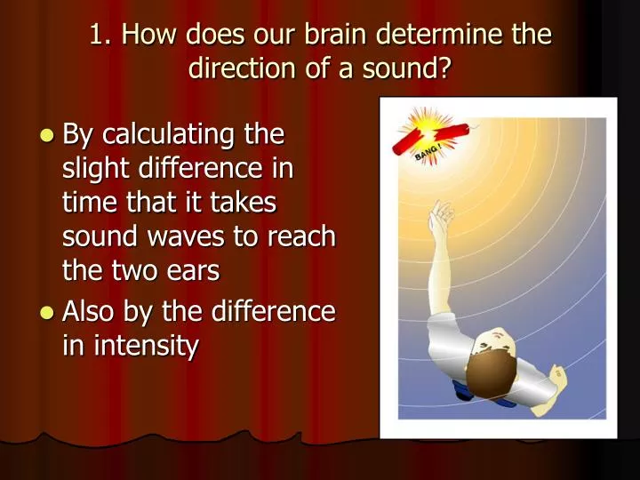 1 how does our brain determine the direction of a sound