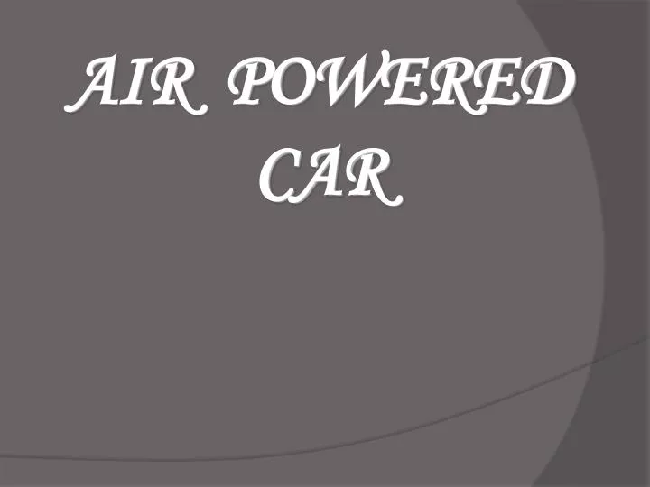 air powered car