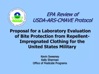 EPA Review of USDA-ARS- CMAVE Protocol