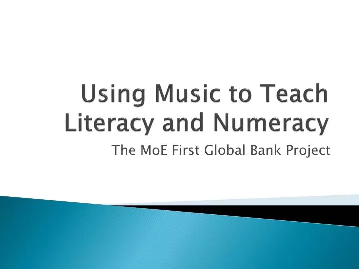 using music to teach literacy and numeracy
