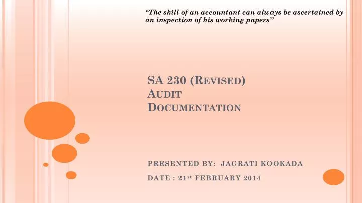 sa 230 revised audit documentation