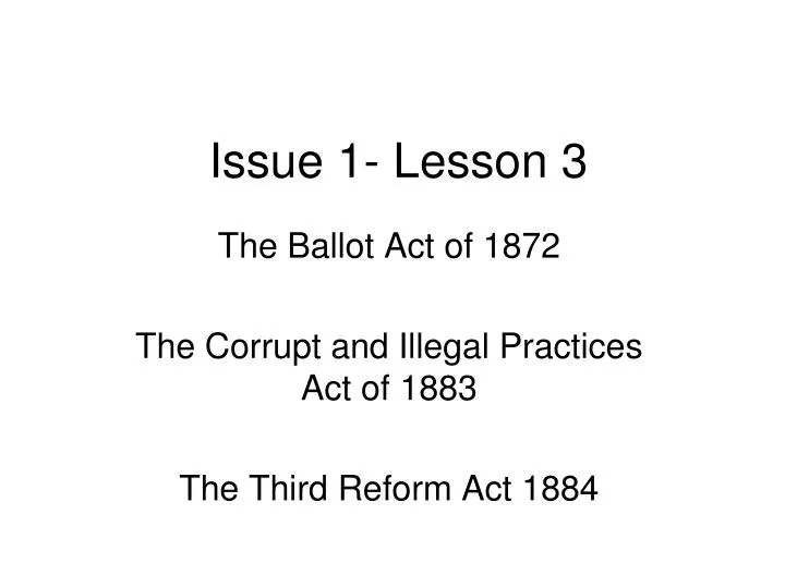 issue 1 lesson 3