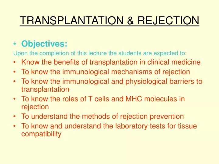 transplantation rejection