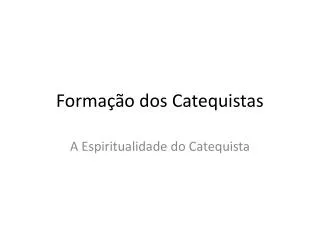 forma o dos catequistas