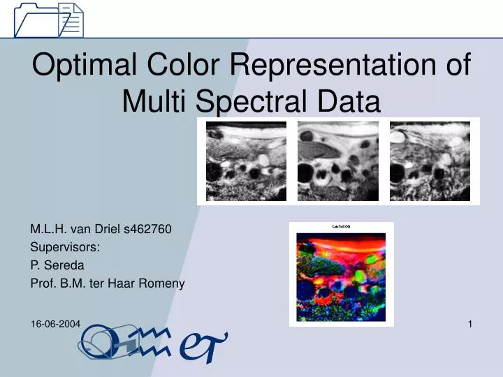 optimal color representation of multi spectral data