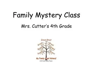 Family Mystery Class