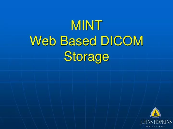 mint web based dicom storage