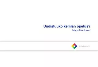 uudistuuko kemian opetus