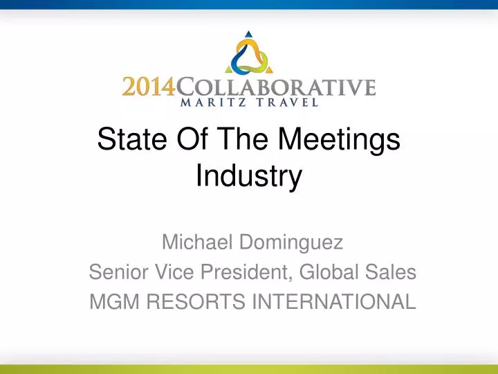 state of the meetings industry