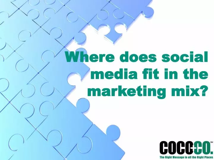 where does social media fit in the marketing mix