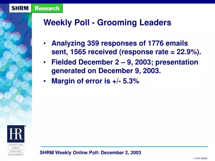 weekly poll grooming leaders