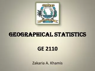 geographical statistics ge 2110