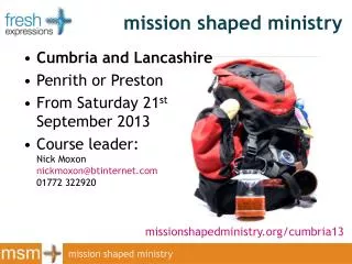 mission shaped ministry