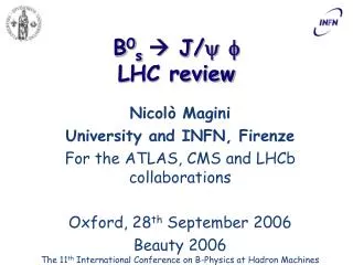 B 0 s ? J/ y f LHC review