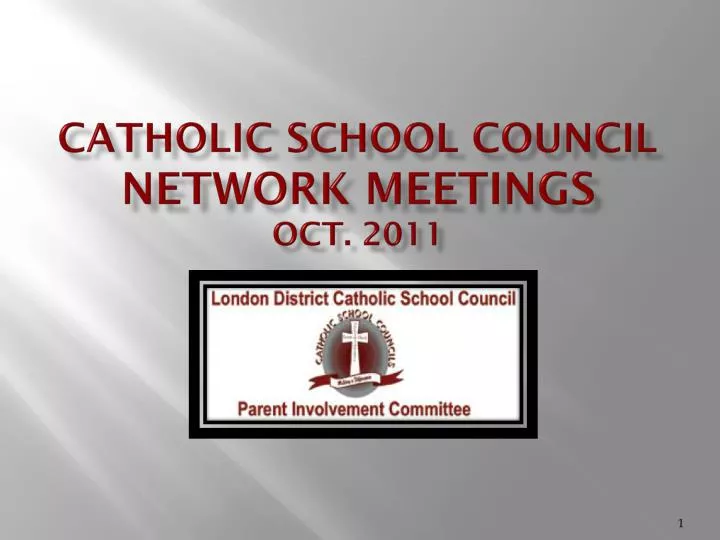 catholic school council network meetings oct 2011