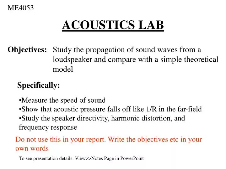 acoustics lab