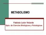 METABOLISMO - slide 1