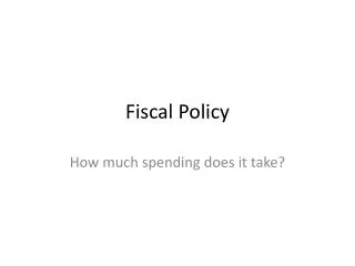 Fiscal Policy