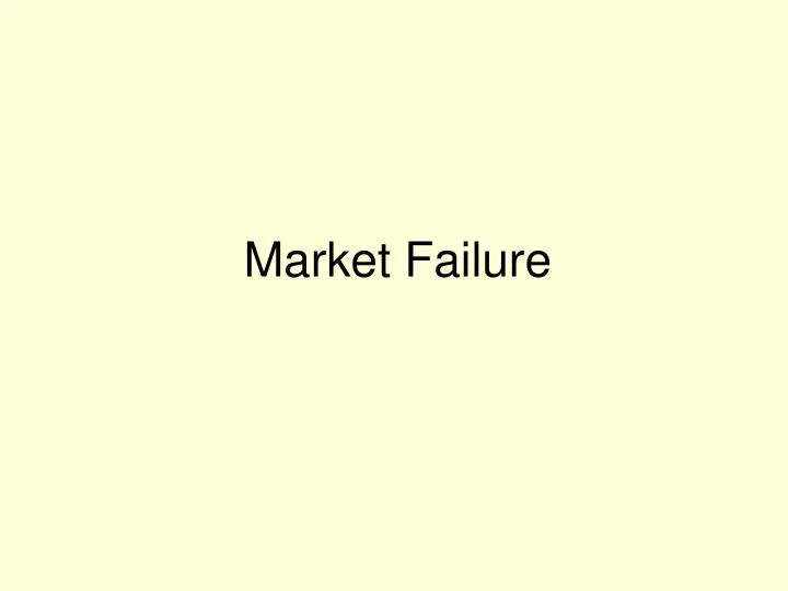 market failure