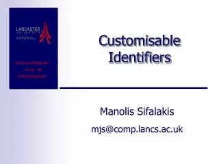 Customisable Identifiers