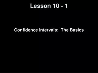 Lesson 10 - 1