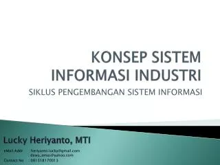 konsep sistem informasi industri