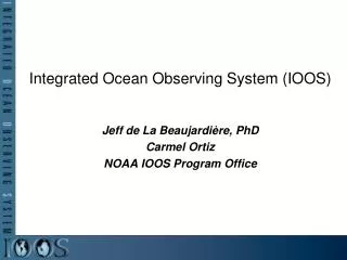 Integrated Ocean Observing System (IOOS)