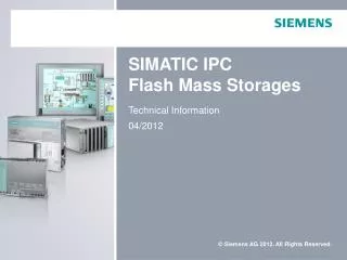 SIMATIC IPC Flash Mass Storages