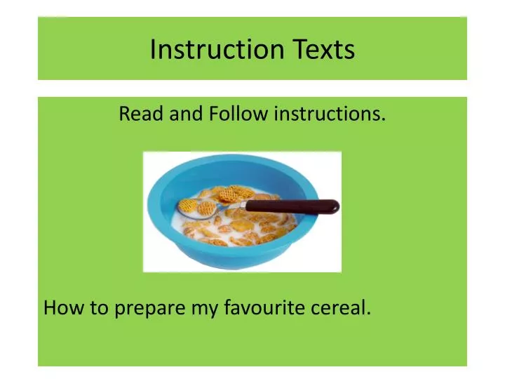 instruction texts