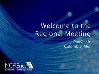 Welcome to the Regional Meeting