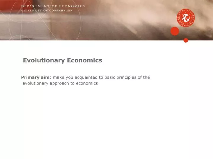 evolutionary economics