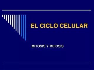 PPT - Ciclo Celular. PowerPoint Presentation, Free Download - ID:4306667