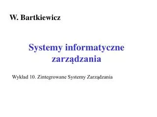 systemy informatyczne zarz dzania