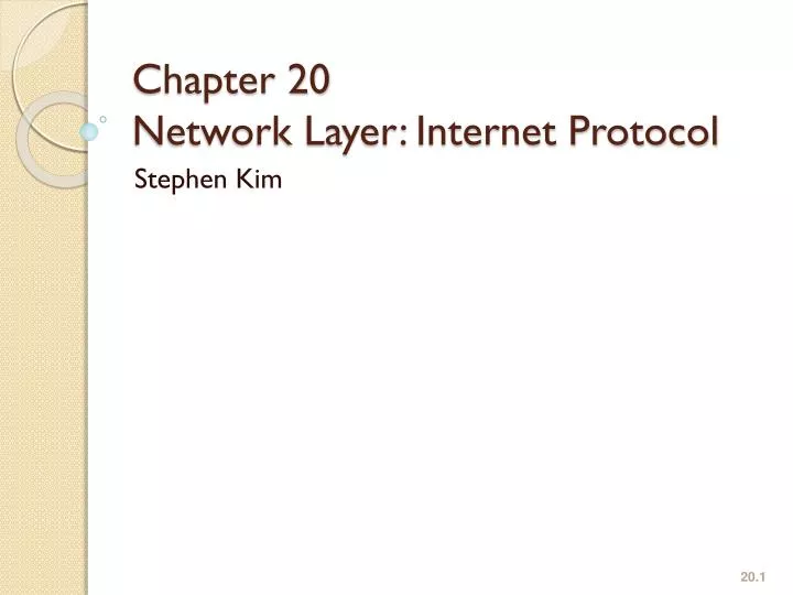 chapter 20 network layer internet protocol