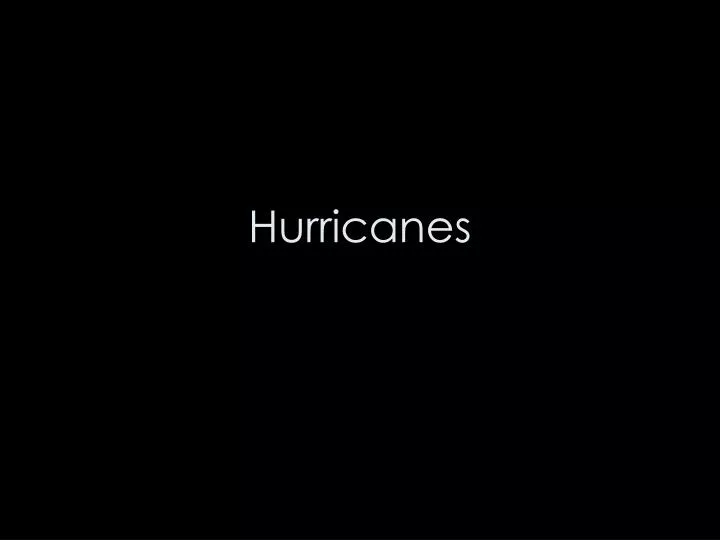 hurricanes