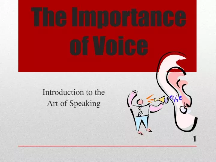 the importance of voice