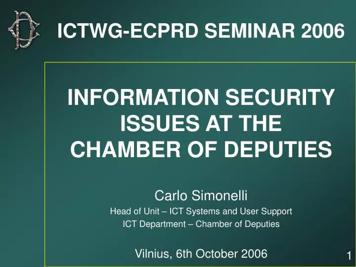 ictwg ecprd seminar 2006