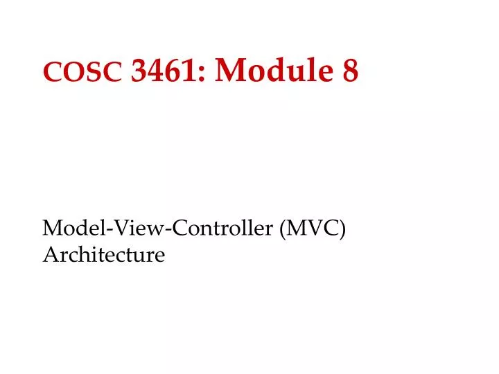 cosc 3461 module 8