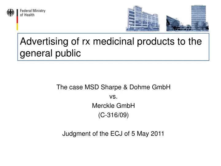advertising of rx medicinal products to the general public
