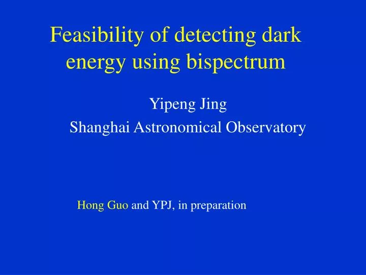 feasibility of detecting dark energy using bispectrum