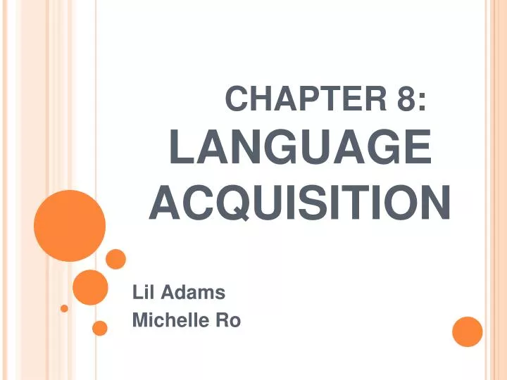 chapter 8 language acquisition