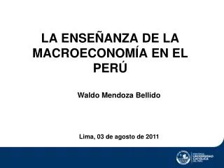 la ense anza de la macroeconom a en el per