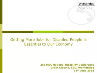 Getting More Jobs for Disabled People is Essential to Our Economy