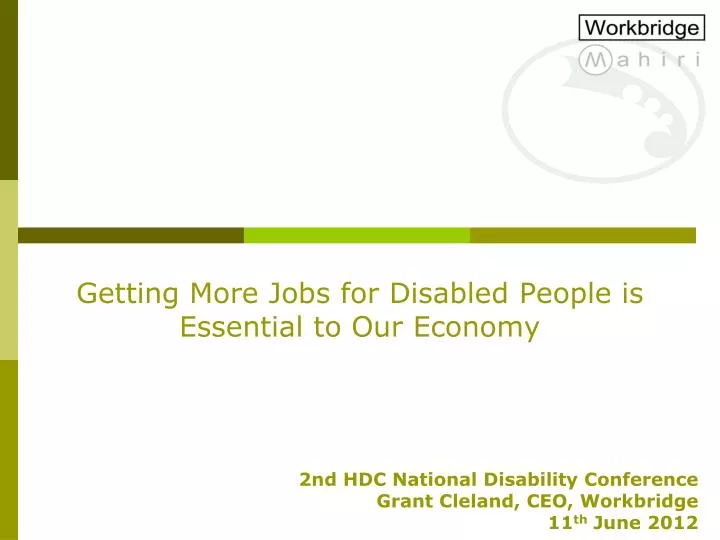 getting more jobs for disabled people is essential to our economy