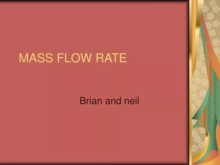 mass flow rate