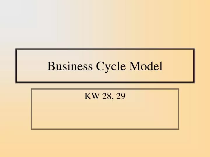 business cycle model