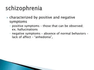 schizophrenia