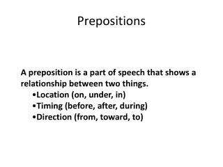 Prepositions