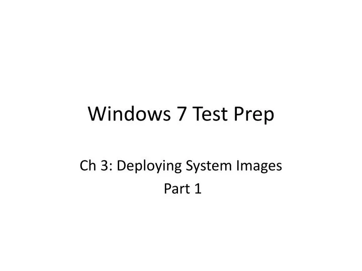 windows 7 test prep